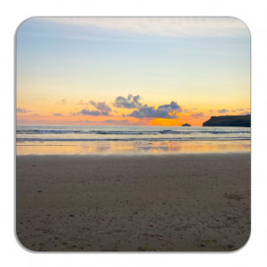 Spring Pink Sunset Coaster